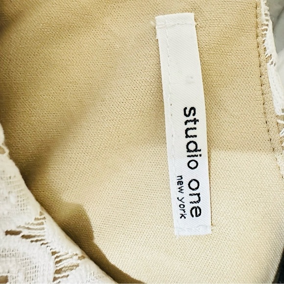 Studio One New York Women’s S/M Tan & Coral Color Block Sleeveless Dress - Picture 4 of 10